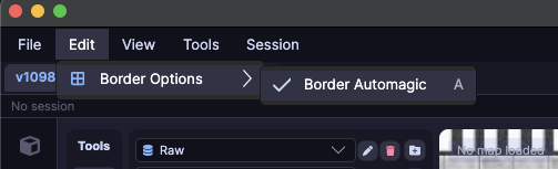 Menu Edit — Border Automagic