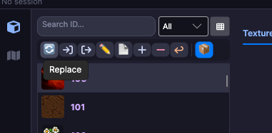 Modo lista com sprite e ID